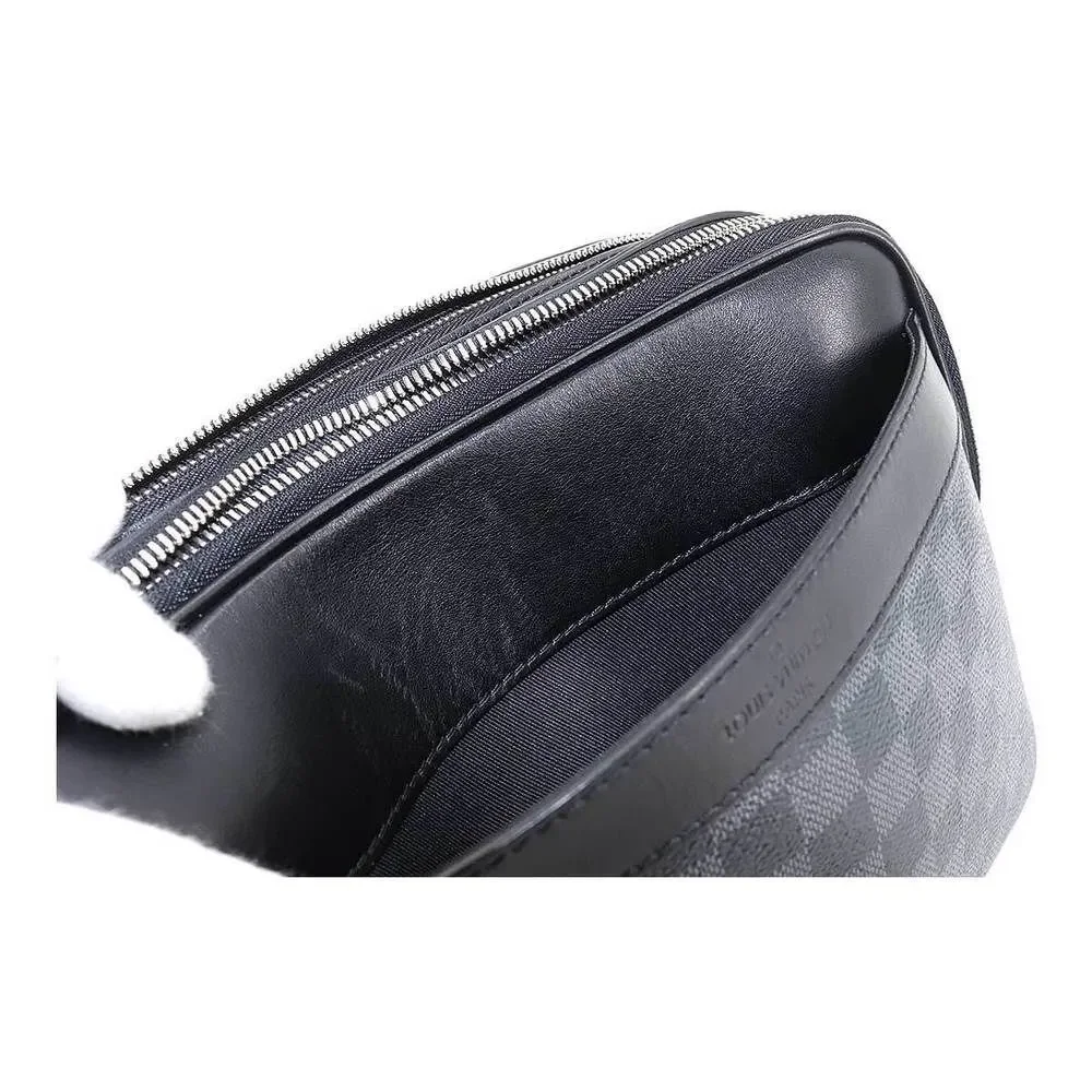 Louis Vuitton Damier Graphite Trocadero Messenger PM Shoulder Bag Black